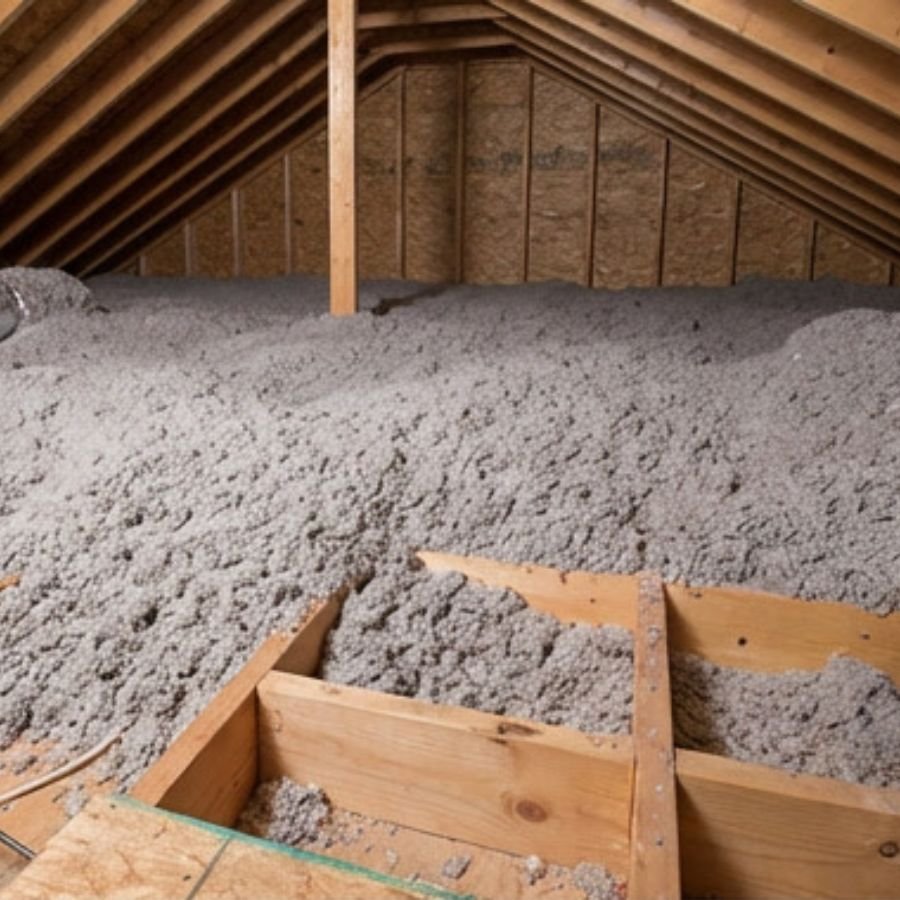 Blown-in insulation process