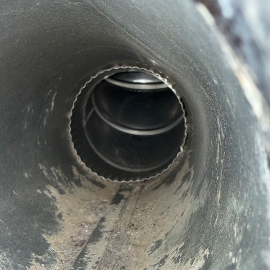 Dryer vent after cleaning